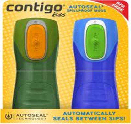 Contigo Autoseal Kids Trekker Water Bottle Blue and Green