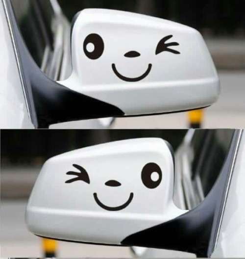 Vinyl sticker car mirror decal