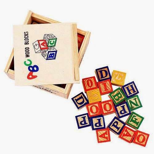 27pcs Wooden Alphabet Blocks