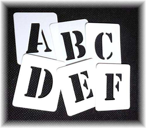 Stencil Alphabet Letters A-Z 50mm