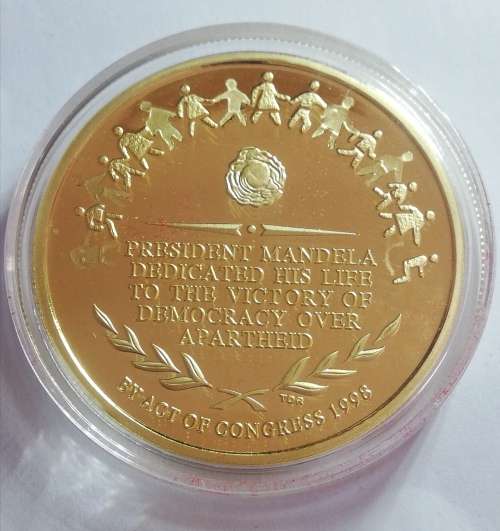 1998 Nelson Mandela By Act of Congress (Beautiful Medallion not gold)