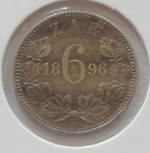 1896 ZAR SIXPENCE