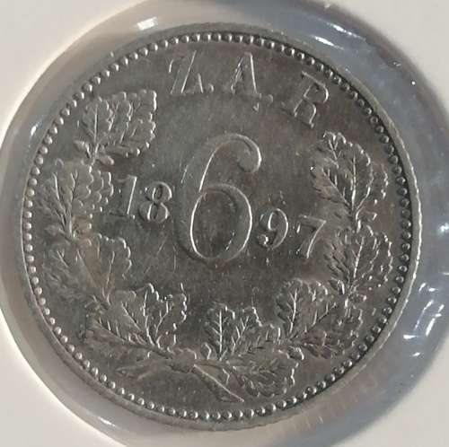 1897 ZAR SIXPENCE