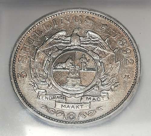 1892 ZAR Five Shillings S/S VF 20