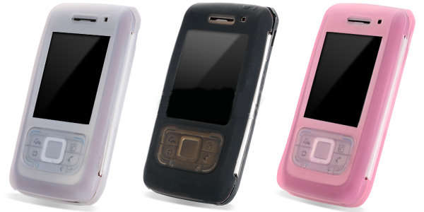 BLACK SILICON COVER FOR NOKIA E65
