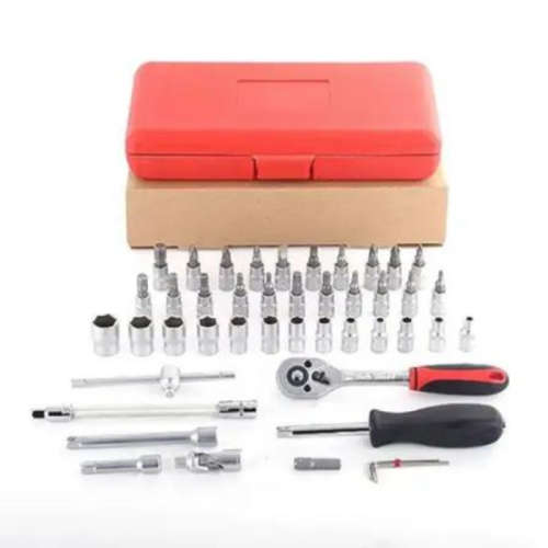 46 Pack 1/4 Inch Auto Parts Tools Auto Repair Tool Set Ratchet Wrench Combo Tool Kit