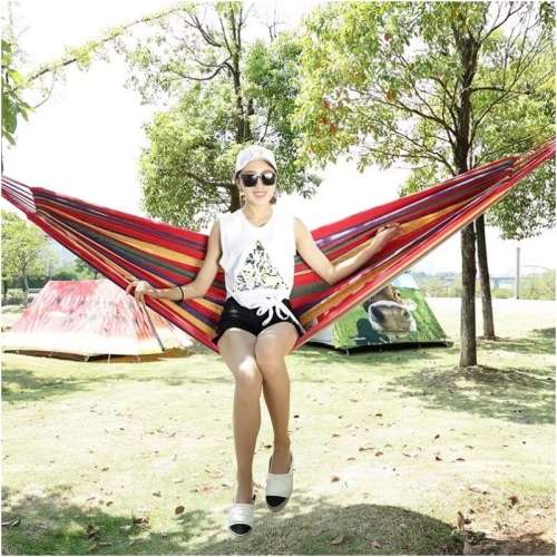 Portable Outdoor Hammock Student Indoor Dormitory Bedroom Swing Adult Sleeping Hanging Chair Canvas