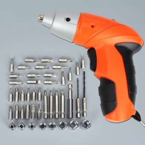 Household Electric Drill Repair Tool Set Lithium Battery Screwdriver USB Cable Charging Combination