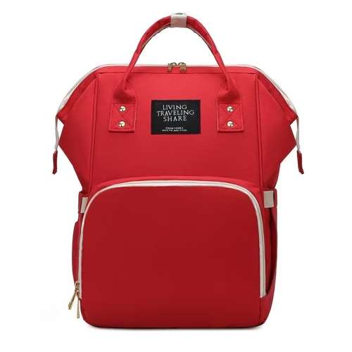 15 Inch Mommy Diaper Tote Backpack Large Capacity Waterproof With Hidden Pocket