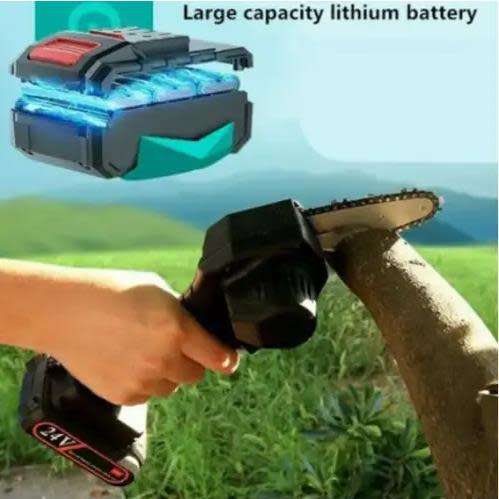 24V Portable Chainsaw Lithium Chainsaw Rechargeable Mini Electric Chainsaw