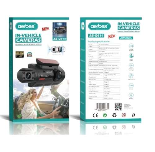 HD 1080P HDR Car Driving Recorder Reversing Image Dual Lens Night Vision Recording