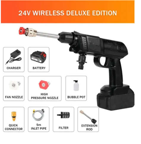 Car Cleaning Gun Wireless Lithium Battery High Pressure Car Washer Electric Pressure Cleaning