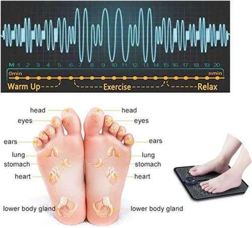 Ems Portable Pulse Physiotherapy Foot Massager Electric Muscle Pad Stimulator Leg Shaping Feet