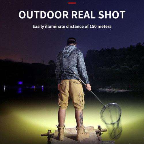 5LED Headlight USB Rechargeable Head-Mounted Flashlight Outdoor Camping Headlight
