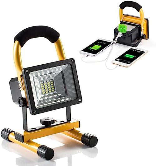 30W Rechargeable LED Flood Light Outdoor Emergency Camping Portable Light with 3 Brightness Modes
