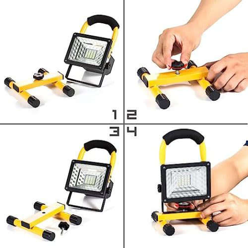 30W Rechargeable LED Flood Light Outdoor Emergency Camping Portable Light with 3 Brightness Modes