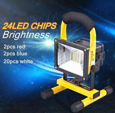 30W Rechargeable LED Flood Light Outdoor Emergency Camping Portable Light with 3 Brightness Modes