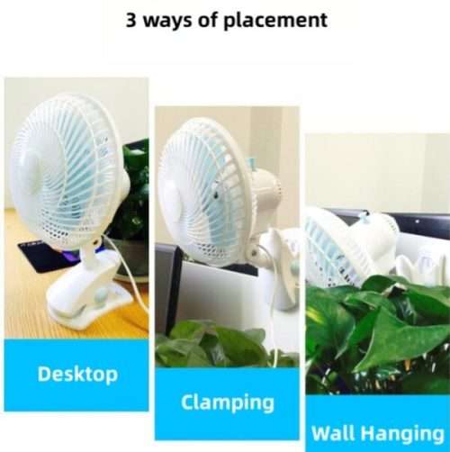 Plug-In Shaking Head Clip-On Electric Fan