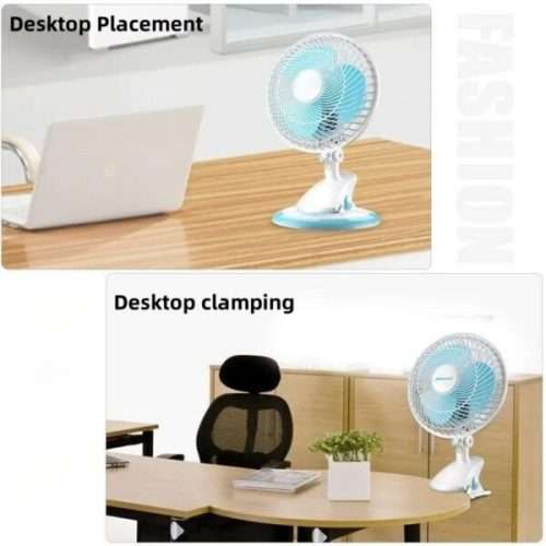 Plug-In Shaking Head Clip-On Electric Fan