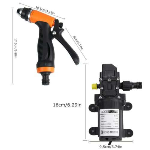 12V High Voltage Portable Electric Water Pump Car Wash Gun Car Wash Tool