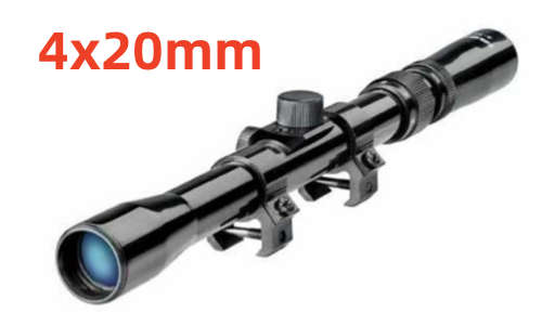 Rifle Scope for 22 Caliber Rifle and Airsoft, Focus Scope 4 X 20mm