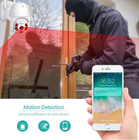 1080P FHD H.265 Waterproof WiFi Camera Surveillance Mobile Phone Remote Dual Antenna IP Camera