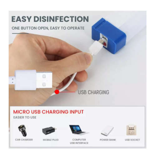 LED Lithium Battery Emergency Light USB Rechargeable Magnetic Portable Light 30CM