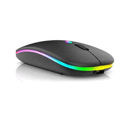 USB Rechargeable RGB 2.4Ghz Matte Wireless Bluetooth Slim Mouse