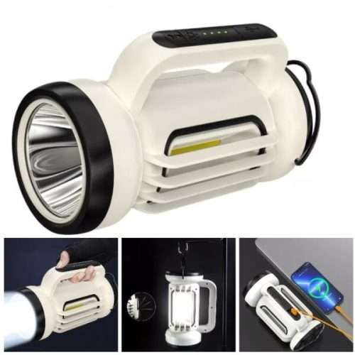 Portable Multi-Mode Camping Light LED+COB With Hook And Power Bank