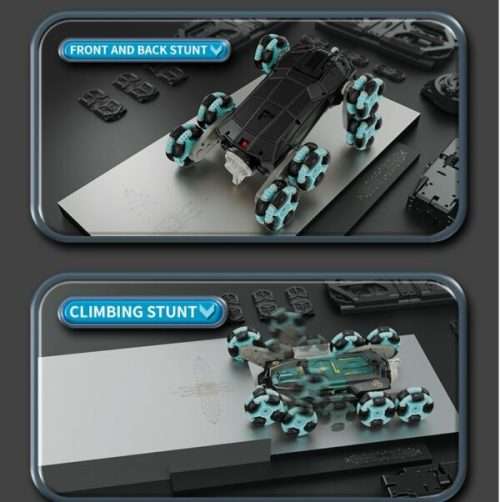 Remote Control 8 Wheel Climbing Stunt Car 360° Rotation With Spray Effect, Lights And Sounds