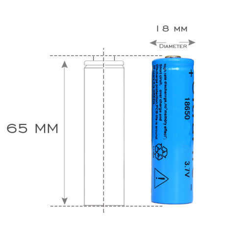 18650 Multi-Purpose Rechargeable Battery For Doorbells, Flashlights, Headlamps, Toys