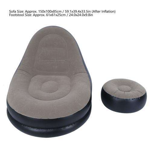 Portable Comfortable Inflatable Sofa Furniture Recliner Sofa with Footstool