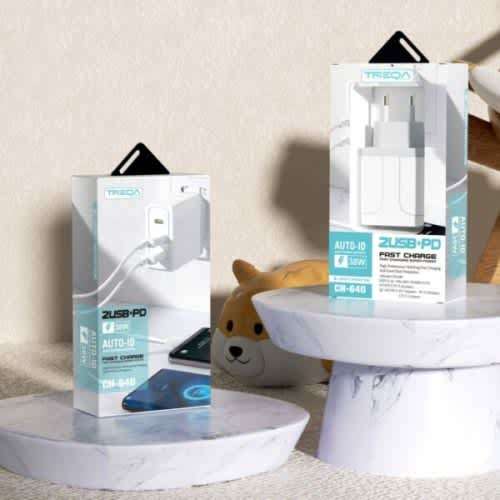 38W Fast Charger USB+ PD With Type-C Cable