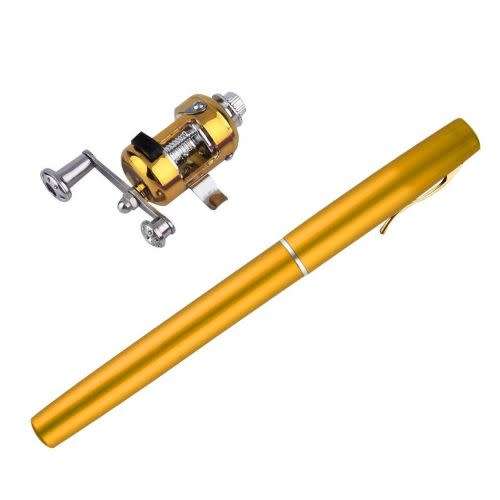 Mini Portable Telescopic Fishing Rod Aluminum Alloy Fishing Rod Reel Type
