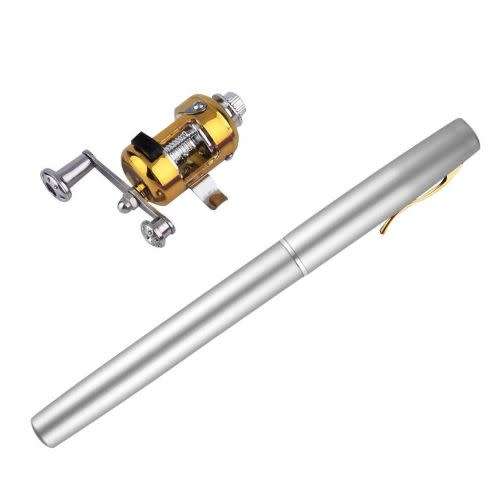 Mini Portable Telescopic Fishing Rod Aluminum Alloy Fishing Rod Reel Type