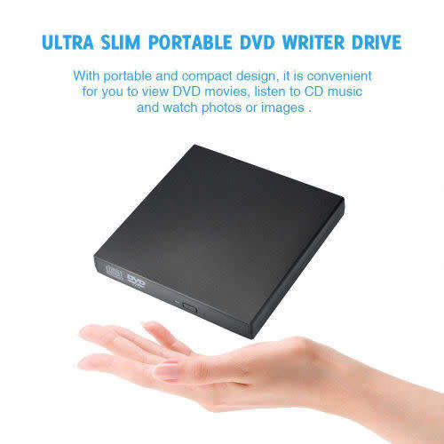 External DVD CD RW Drive Burner Ultra Slim For PC Laptop USB 2.0