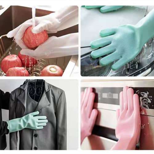 Multifunctional Kitchen Dishwashing Pet Hair Grooming Gloves