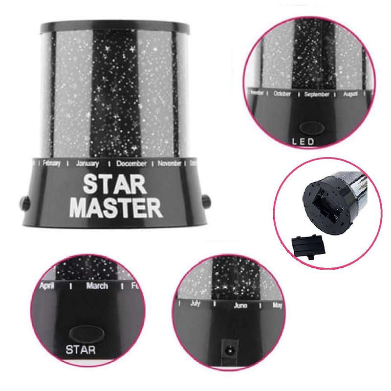 Cylindrical Galaxy Starry Sky Projector Lamp LED Night Light for Kids - Tianxing Main Light