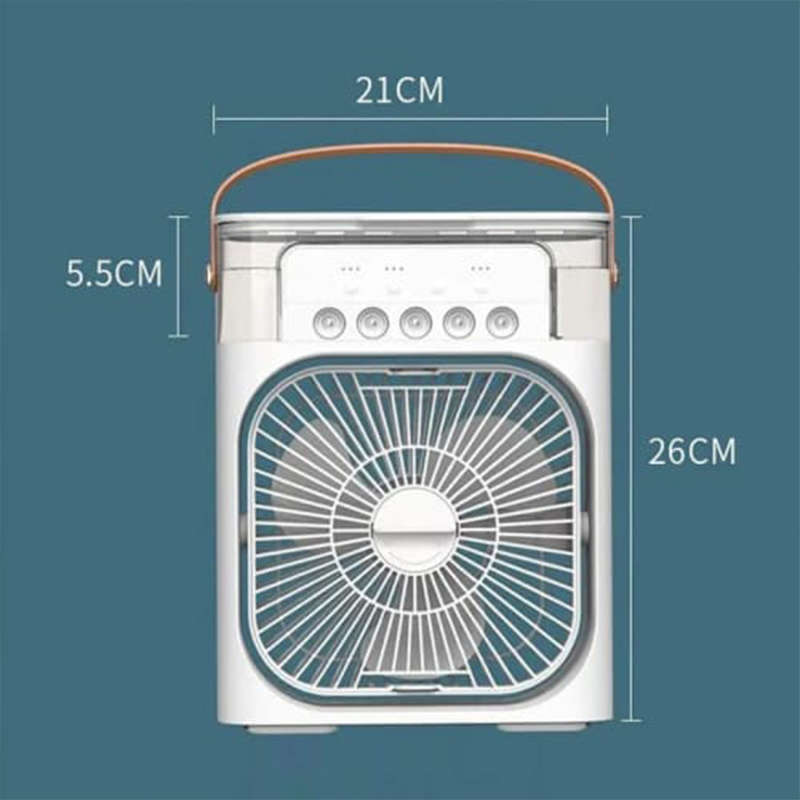 Portable Air Conditioner Fan, Usb Air Cooler Mini Air Conditioner Humidifier, 5 Humidifier Mist Hole