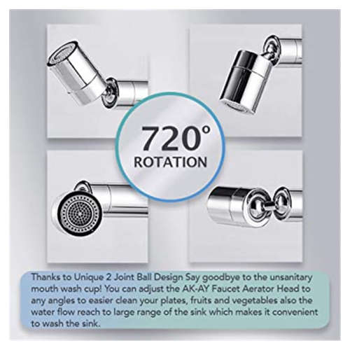 720 Swivel Outlet Faucet Kitchen Bathroom Sink Splashproof Filtered Faucet