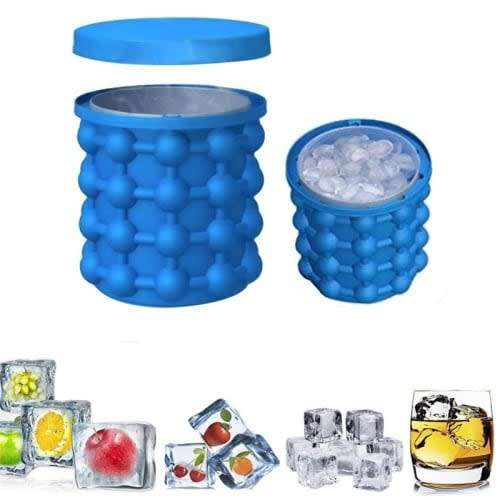 Portable Ice Bucket Silicone Ice Cube Ice Maker Mold Cube Tray