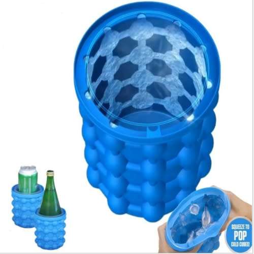 Portable Ice Bucket Silicone Ice Cube Ice Maker Mold Cube Tray