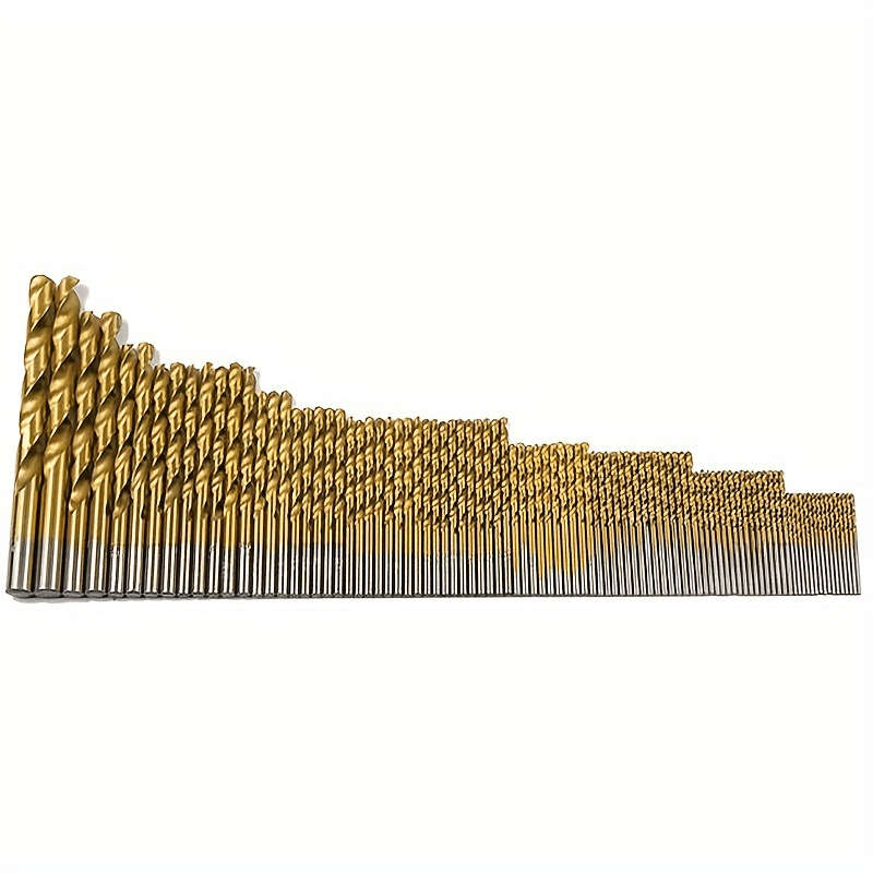 Twist Drill Bits 99-Piece Titanium Coated Twist Drill Bit Set With Box