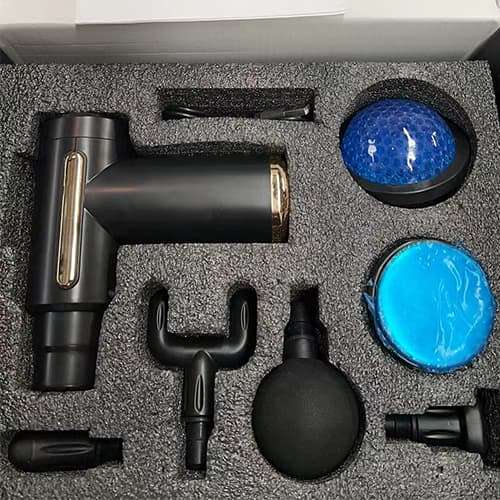 Lcd Speed Display Portable Hot And Cold Compression Electric Massage Gun With 6 Interchangeable Head