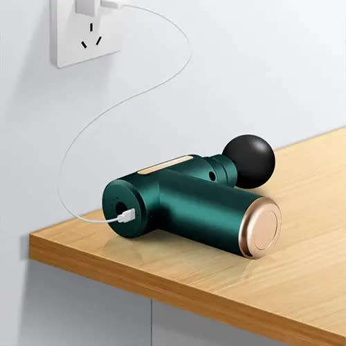 Lcd Speed Display Portable Hot And Cold Compression Electric Massage Gun With 6 Interchangeable Head