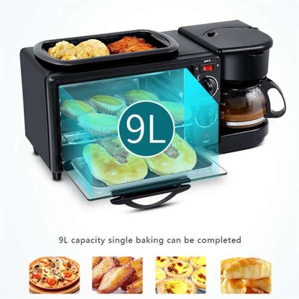 Breakfast Maker 9L With Oven Coffee Maker And Frying Pan 3 In 1