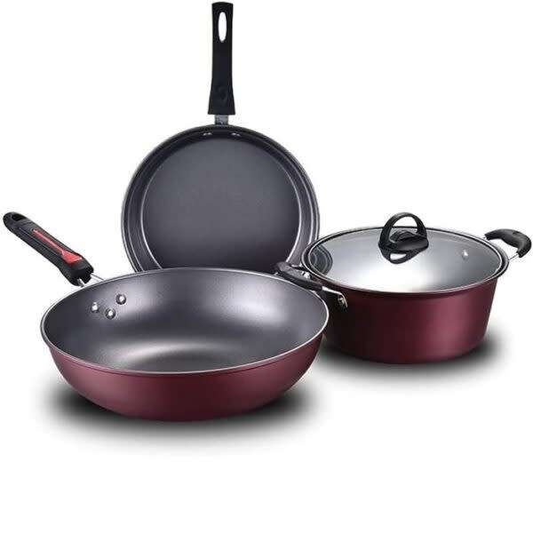 Non-Stick Pan, Frying Pan, Soup Pot 3 In 1