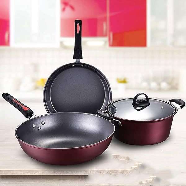 Non-Stick Pan, Frying Pan, Soup Pot 3 In 1