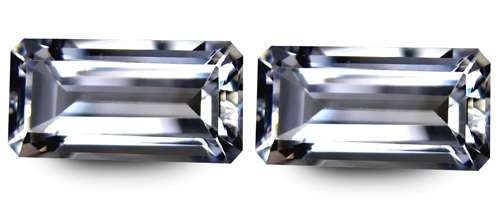 HPJ CONNOISSEURS PORTFOLIO: ULTRA RARE 11.10 CT FLAWLESS DIAMOND WHITE NIGERIAN TOPAZ PAIR