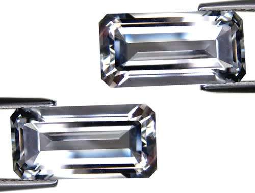 HPJ CONNOISSEURS PORTFOLIO: ULTRA RARE 10.57 CT VVS DIAMOND WHITE NIGERIAN TOPAZ PAIR